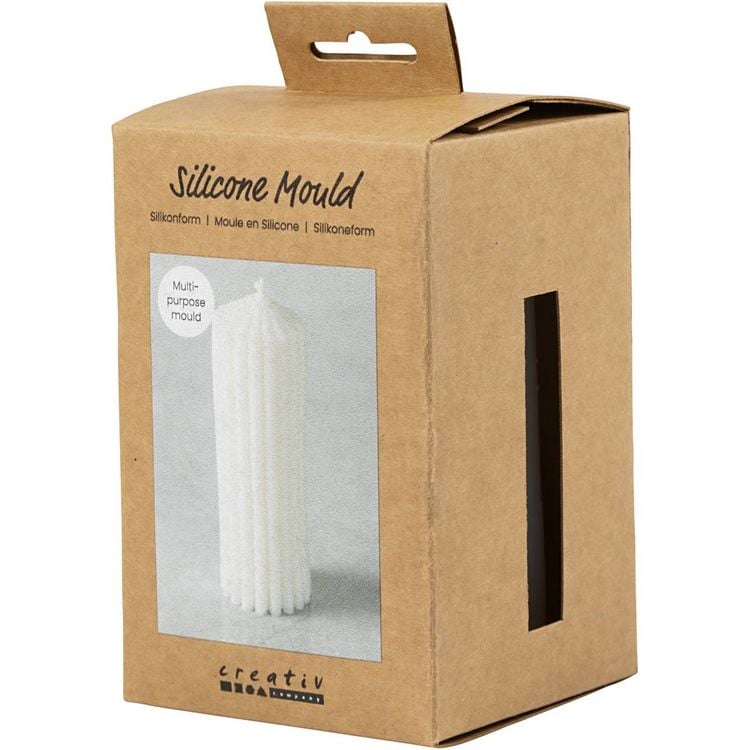 Produktbild: Creativ Company Silikonform, Gerippter Zylinder, H 12 cm, D 4 cm, 150 g, 1 Stk