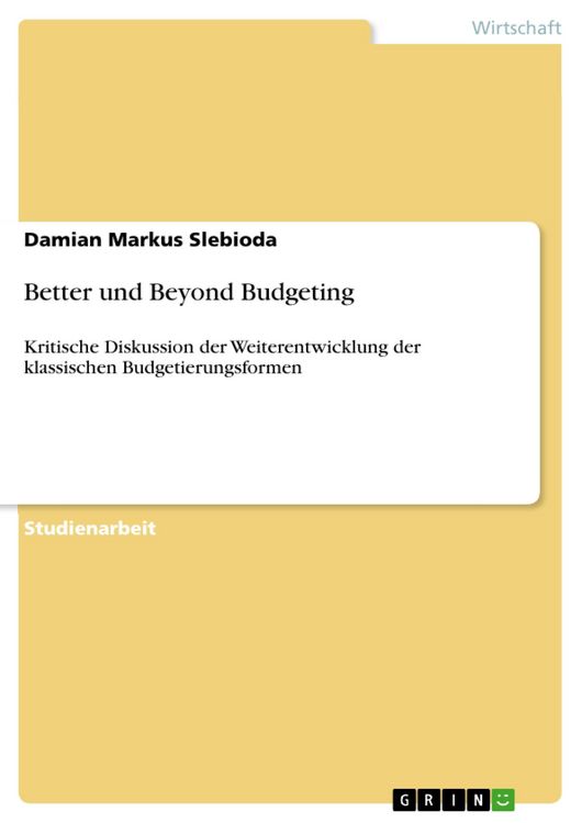 Produktbild: Better und Beyond Budgeting