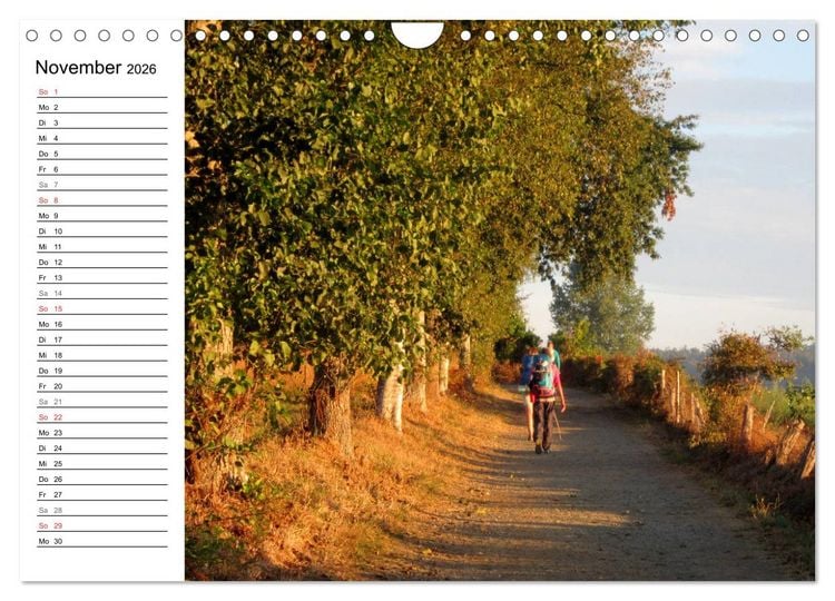 Produktbild: Jakobsweg - Camino Primitivo (Wandkalender 2026 DIN A4 quer), CALVENDO Monatskalender