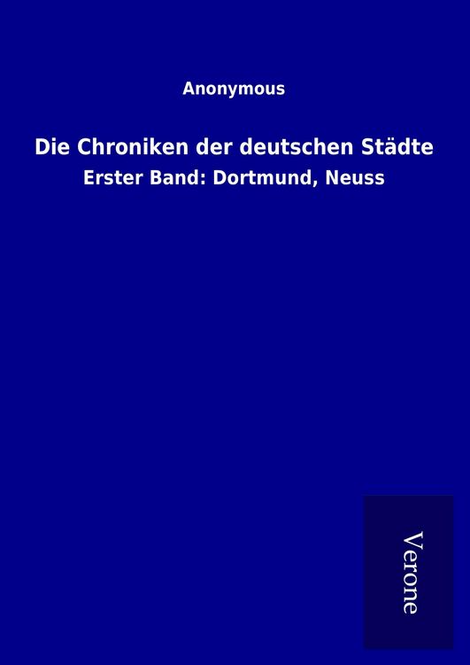 Produktbild: Die Chroniken der deutschen St&auml;dte