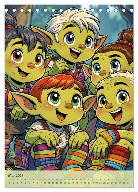 Produktbild: Lustige Koboldmakis - Comic (Tischkalender 2027 DIN A5 hoch), CALVENDO Monatskalender