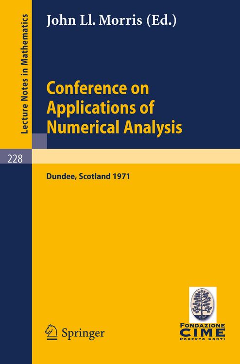 Produktbild: Conference on Applications of Numerical Analysis