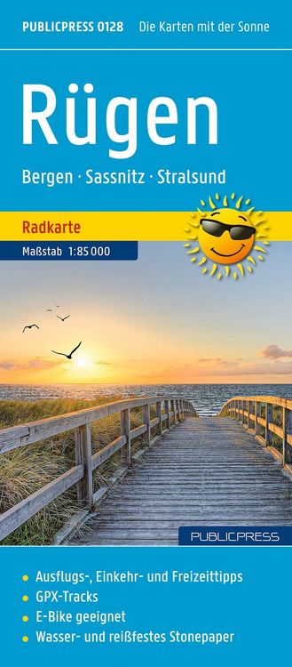 Produktbild: R&uuml;gen, Radkarte 1:85.000, Publicpress