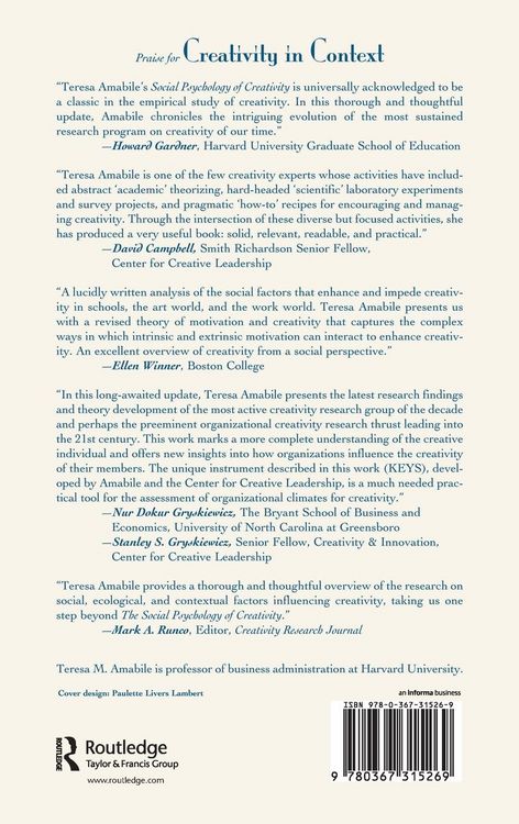 Produktbild: Creativity In Context