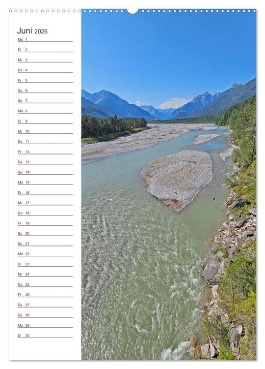 Produktbild: Auf dem Lechradweg - Zwischen Formarinsee und Landsberg am Lech (hochwertiger Premium Wandkalender 2026 DIN A2 hoch), Kunstdruck in Hochglanz