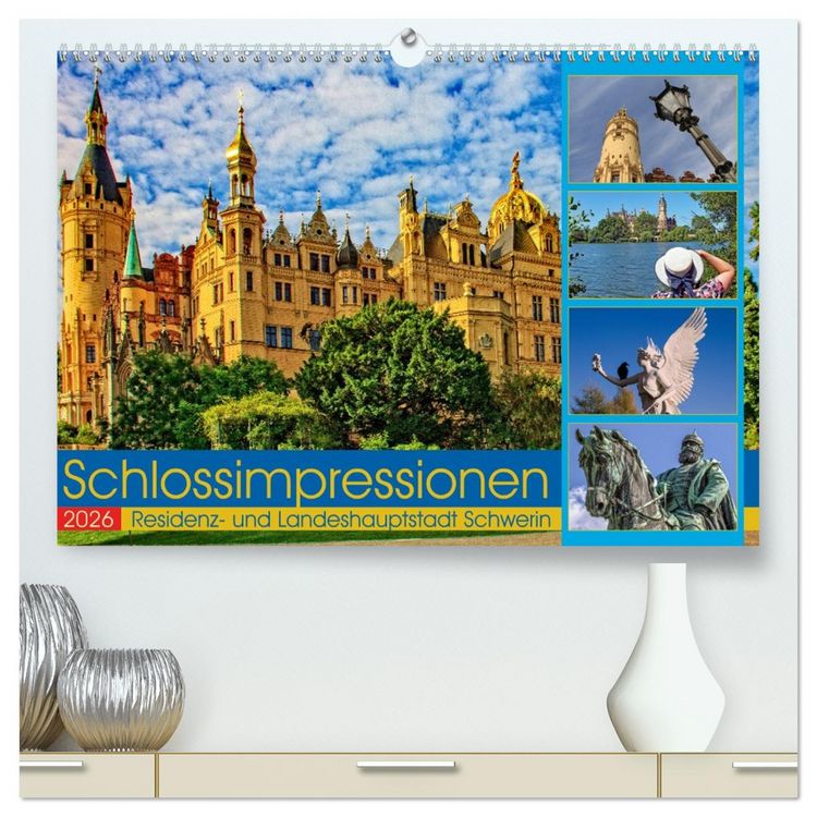 Produktbild: Schloss Impressionen - Residenz- und Landeshauptstadt Schwerin (hochwertiger Premium Wandkalender 2026 DIN A2 quer), Kunstdruck in Hochglanz