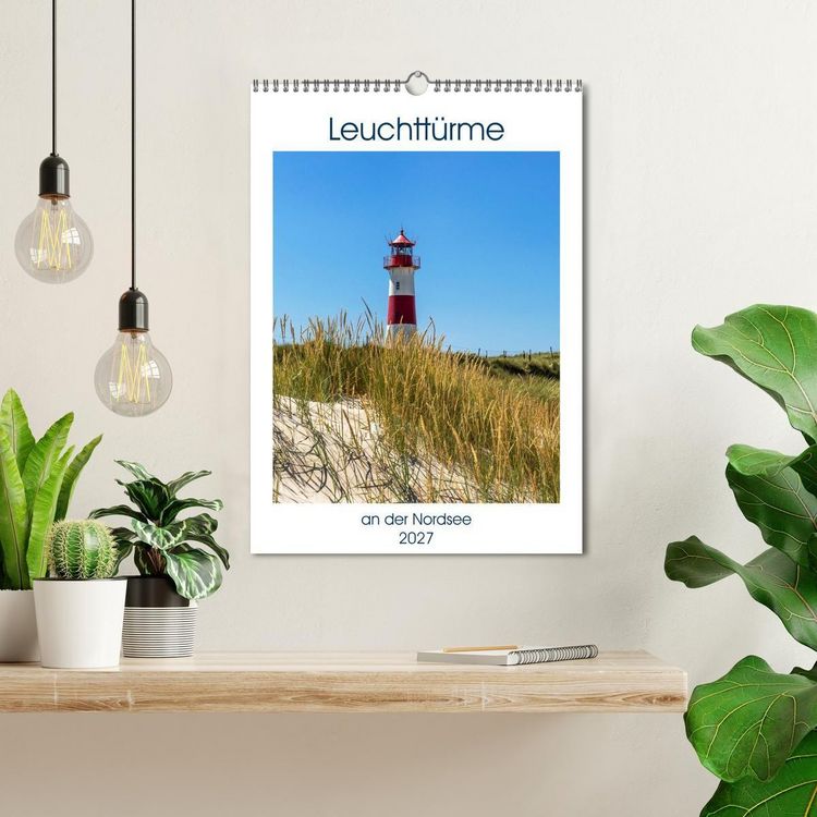 Produktbild: Leuchtt&uuml;rme an der Nordsee (Wandkalender 2027 DIN A3 hoch), CALVENDO Monatskalender