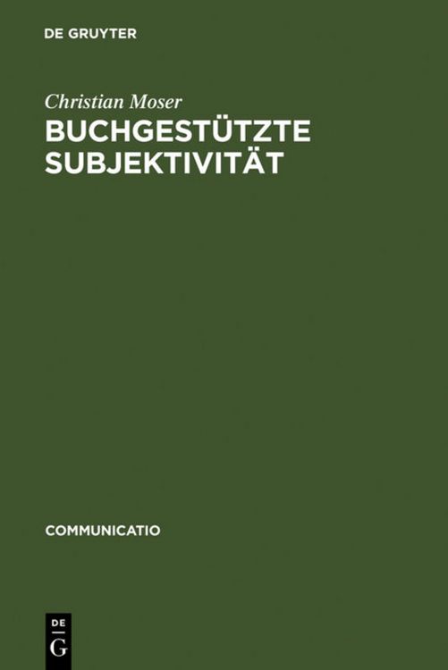 Produktbild: Buchgest&uuml;tzte Subjektivit&auml;t