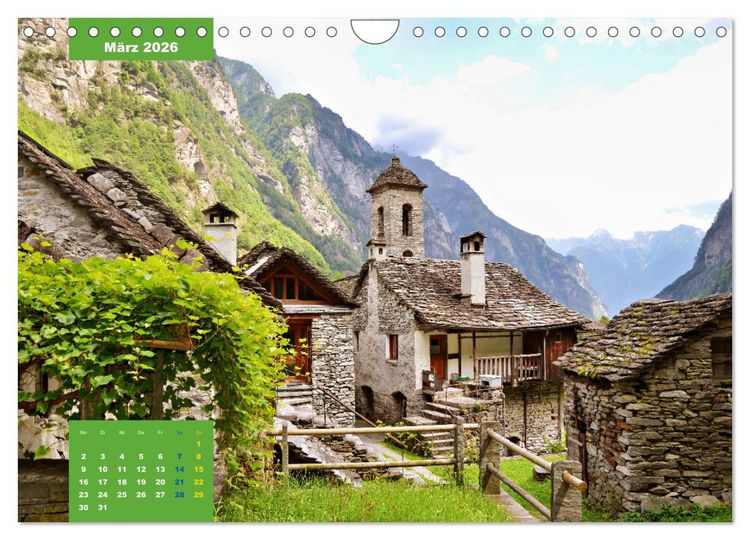 Produktbild: WANDERN &uuml;ber Stock und Stein in der Schweiz (Wandkalender 2026 DIN A4 quer), CALVENDO Monatskalender