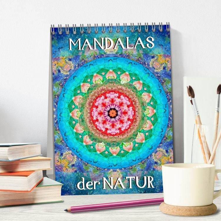Produktbild: MANDALAS der Natur (Tischkalender 2026 DIN A5 hoch), CALVENDO Monatskalender