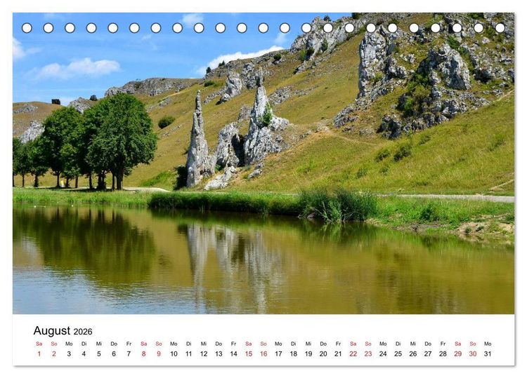 Produktbild: SCHW&Auml;BISCH-BADISCHE LANDSCHAFTEN (Tischkalender 2026 DIN A5 quer), CALVENDO Monatskalender