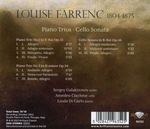 Produktbild: Farrenc: Piano Trios,Cello Sonata