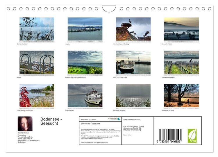 Produktbild: Bodensee - Seesucht (Wandkalender 2026 DIN A4 quer), CALVENDO Monatskalender