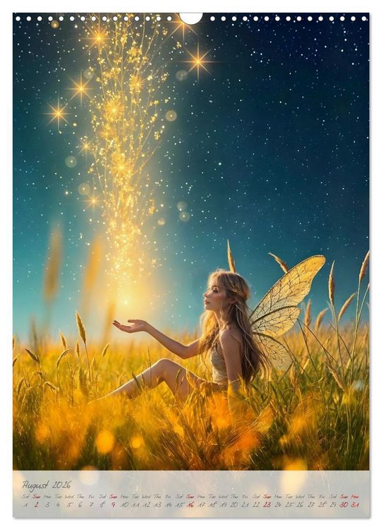 Produktbild: Heart of light, wings of colour - Emotion, colour and magic in the fairy kingdom (Wall Calendar 2026 DIN A3 portrait), CALVENDO 12 Month Wall Calendar