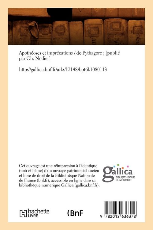 Produktbild: Apoth&eacute;oses Et Impr&eacute;cations (&Eacute;d.1808)