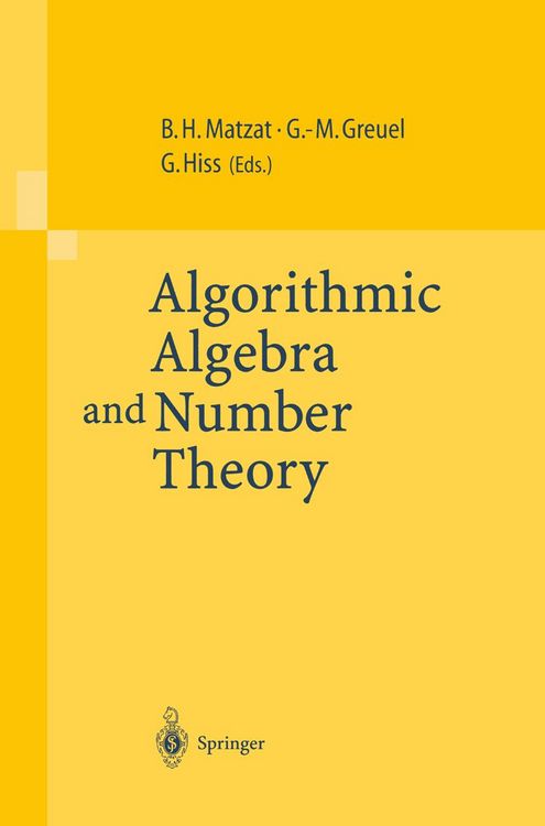 Produktbild: Algorithmic Algebra and Number Theory