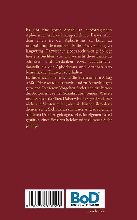 Produktbild: Bemerkungen