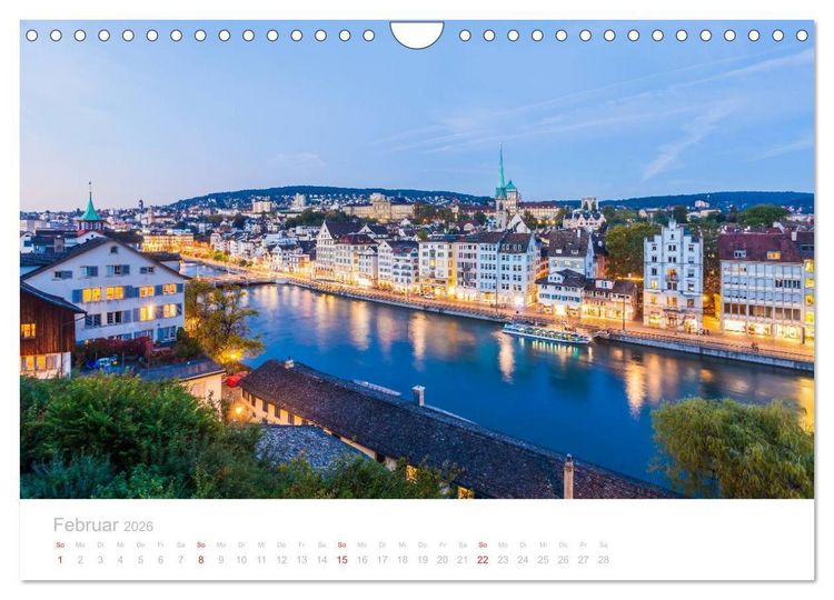 Produktbild: Z &Uuml; R I C H Impressionen (Wandkalender 2026 DIN A4 quer), CALVENDO Monatskalender