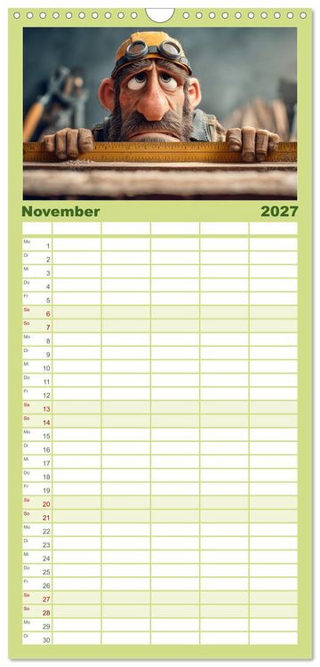 Produktbild: Familienplaner 2027 - Kaffee, Kabel, Katastrophen mit 5 Spalten (Wandkalender, 21 x 45 cm) CALVENDO