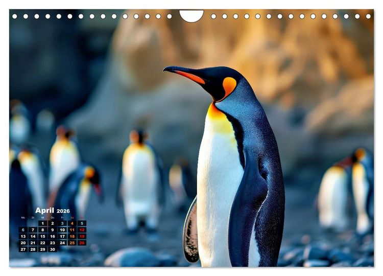 Produktbild: Mit den Pinguinen (Wandkalender 2026 DIN A4 quer), CALVENDO Monatskalender