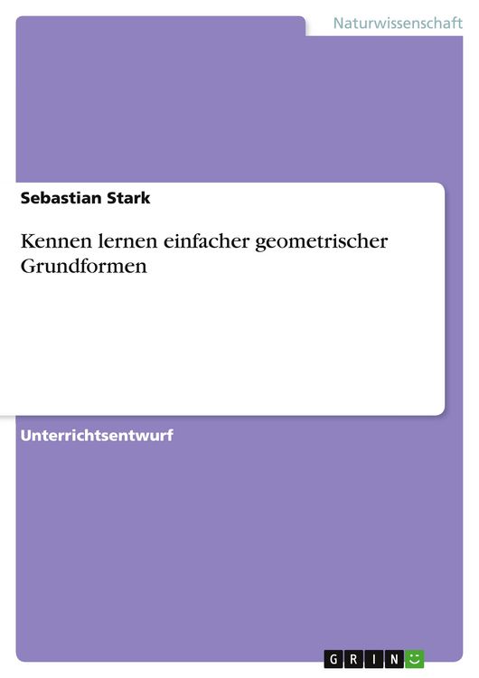 Produktbild: Kennen lernen einfacher geometrischer Grundformen