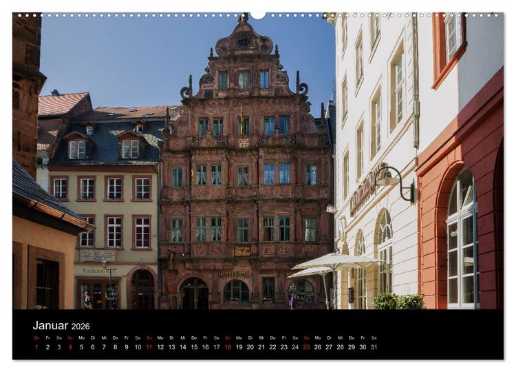 Produktbild: Heidelberger Stadtansichten (Wandkalender 2026 DIN A2 quer), CALVENDO Monatskalender