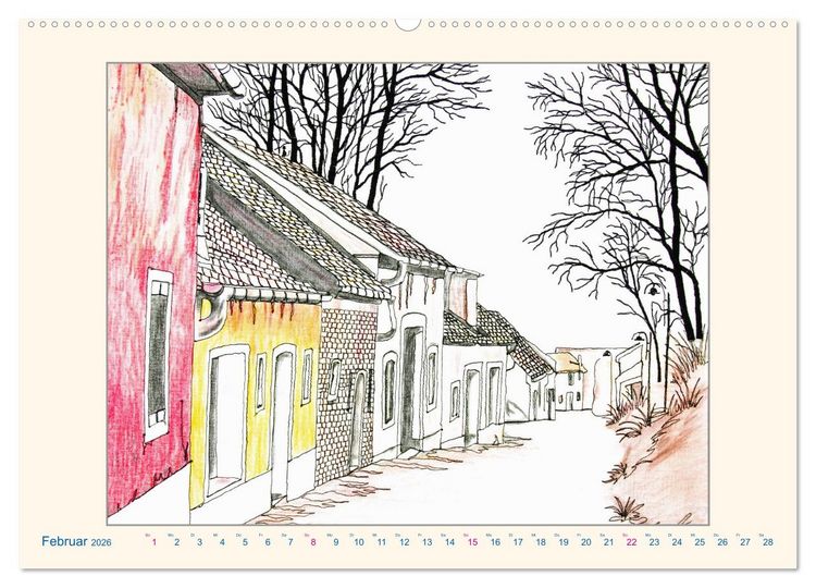 Produktbild: Wagramer Kellergassen (Wandkalender 2026 DIN A2 quer), CALVENDO Monatskalender