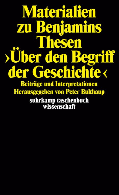 Produktbild: Materialien zu Benjamins Thesen >&Uuml;ber den Begriff der Geschichte<