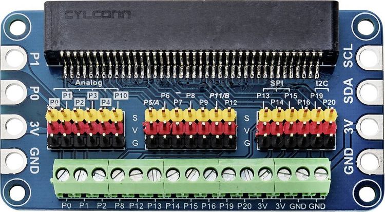 Produktbild: TRU COMPONENTS TC-9072540 Erweiterungsboard 1 St. Passend f&uuml;r (Entwicklungskits): BBC micro:bit
