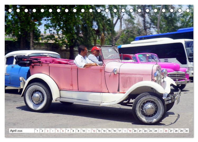 Produktbild: Ford Modell A - Ein r&uuml;stiger Neunzigj&auml;hriger in Havanna (Tischkalender 2026 DIN A5 quer), CALVENDO Monatskalender