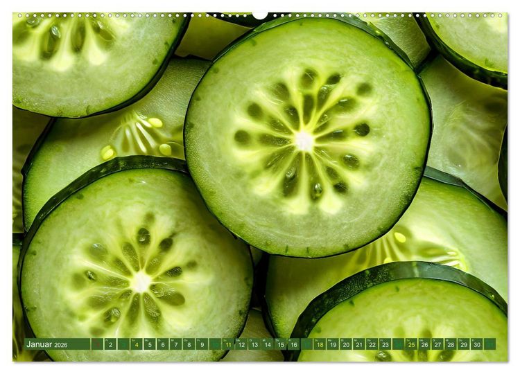 Produktbild: GR&Uuml;N - Gem&uuml;se und Obst - Knackig und Frisch (Wandkalender 2026 DIN A2 quer), CALVENDO Monatskalender