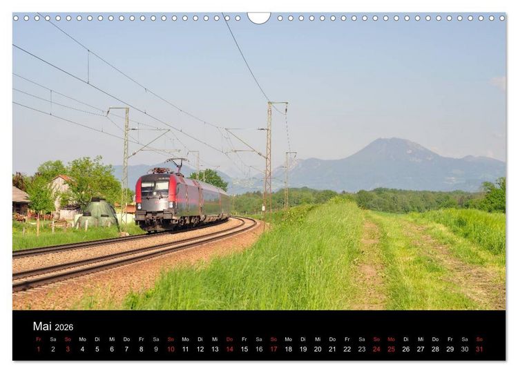 Produktbild: Mit der Bahn durch die Alpen (Wandkalender 2026 DIN A3 quer), CALVENDO Monatskalender