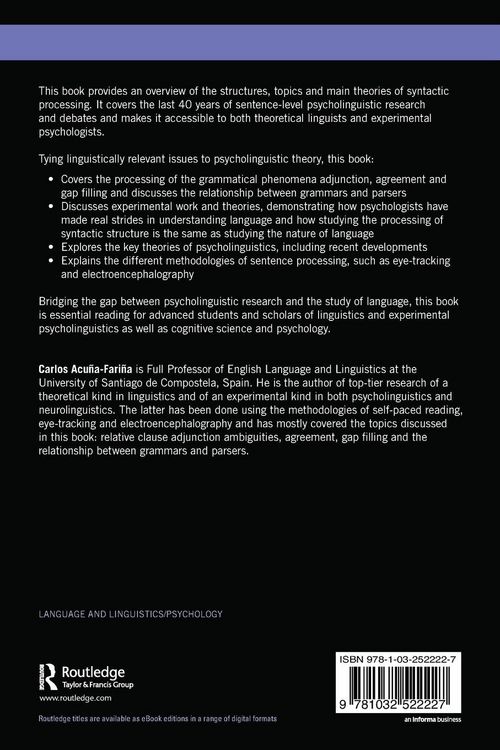 Produktbild: Syntactic Processing