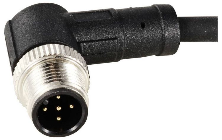 Produktbild: TRU COMPONENTS TC-12833140 Sensor-/Aktor-Anschlussleitung M12 Stecker, gewinkelt 2 m Polzahl Sensoren: 5 1 St.