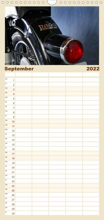Produktbild: Familienplaner BMW R69S (Wandkalender 2022 , 21 cm x 45 cm, hoch)