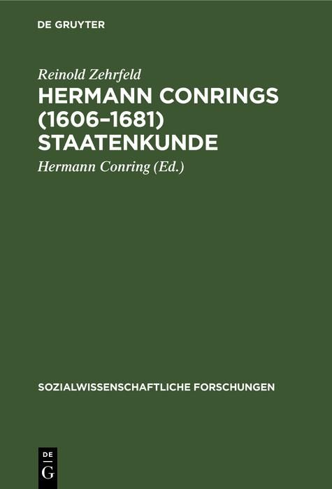 Produktbild: Hermann Conrings (1606-1681) Staatenkunde