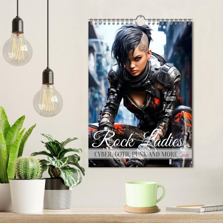 Produktbild: ROCK LADIES Cyber, goth, punk and more (Wall Calendar 2026 DIN A4 portrait), CALVENDO 12 Month Wall Calendar