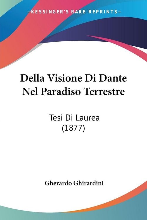 Produktbild: Della Visione Di Dante Nel Paradiso Terrestre