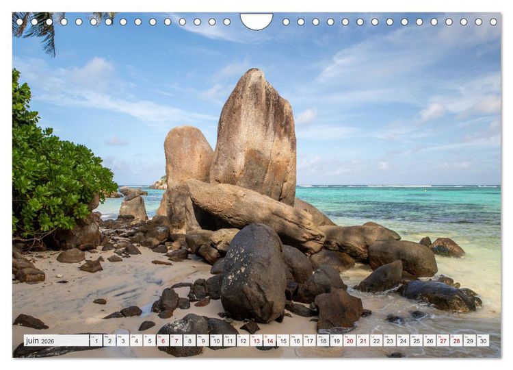 Produktbild: Seychelles - Des &icirc;les de r&ecirc;ve dans l'oc&eacute;an Indien (Calendrier mural 2026 DIN A4 vertical), CALVENDO calendrier mensuel