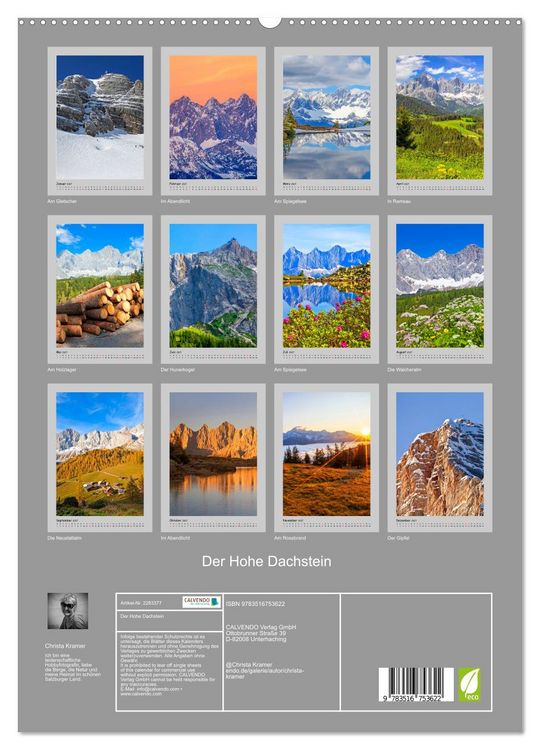 Produktbild: Der Hohe Dachstein (hochwertiger Premium Wandkalender 2027 DIN A2 hoch), Kunstdruck in Hochglanz