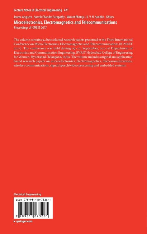 Produktbild: Microelectronics, Electromagnetics and Telecommunications