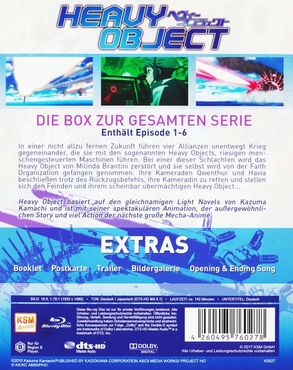 ヘヴィーオブジェクト / HEAVY OBJECT: SEASON ONE - PART ONE [Blu-ray] Import Amazon.com: Heavy Object: Season 1 - Part 1 [Blu-ray