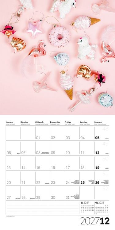 Produktbild: Die Farbe Pink Kalender 2027 - 30x30 - Art12