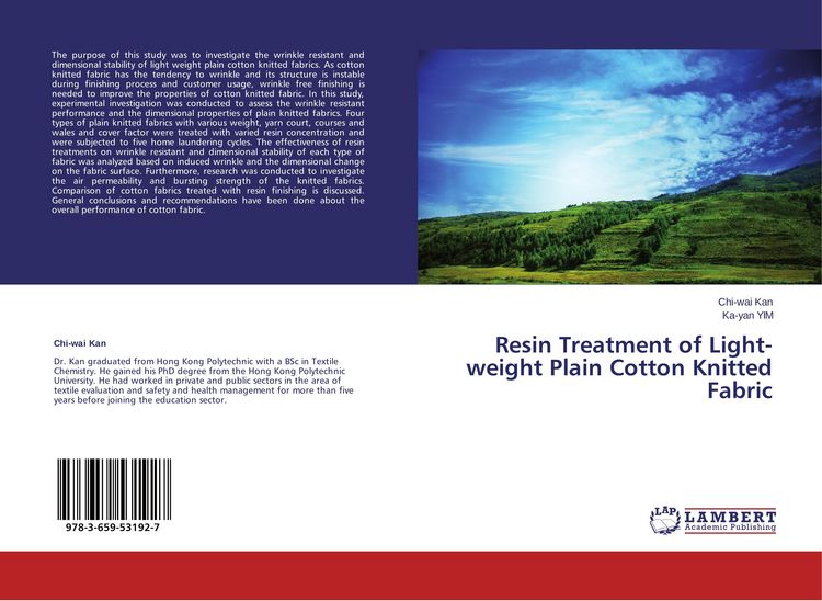 Produktbild: Resin Treatment of Light-weight Plain Cotton Knitted Fabric