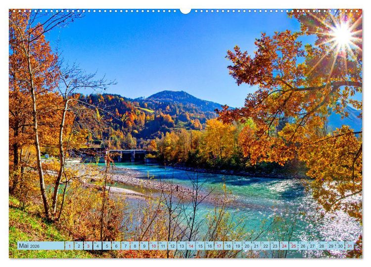 Produktbild: Es flie&szlig;t die Salzach (Wandkalender 2026 DIN A2 quer), CALVENDO Monatskalender