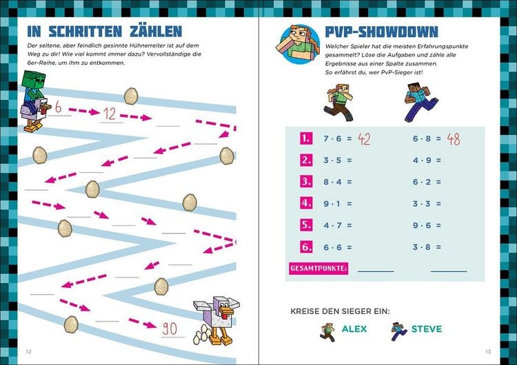 Produktbild: Mathe f&uuml;r Minecrafter - Mein extrastarkes &Uuml;bungsbuch
