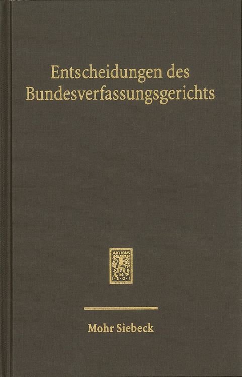 Produktbild: Entscheidungen des Bundesverfassungsgerichts (BVerfGE)