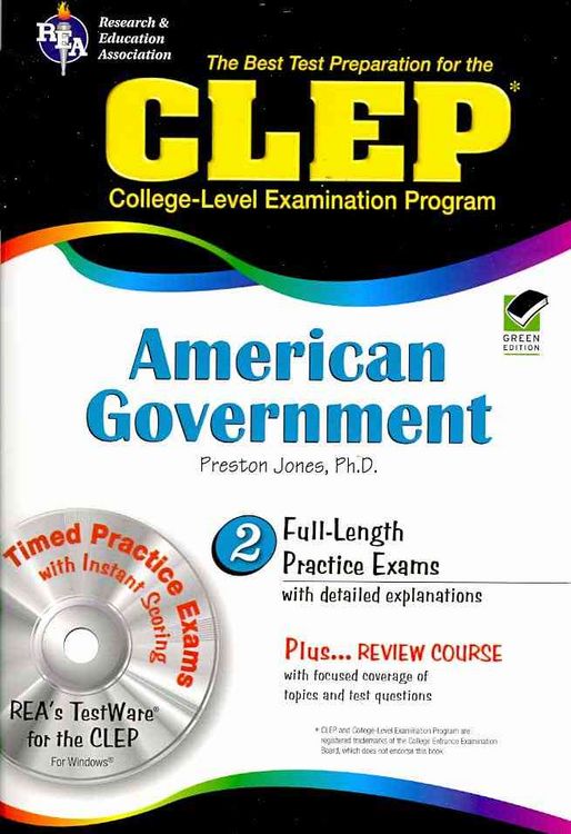 Produktbild: CLEP American Government W/CD (Rea) - The Best Test Prep for the CLEP