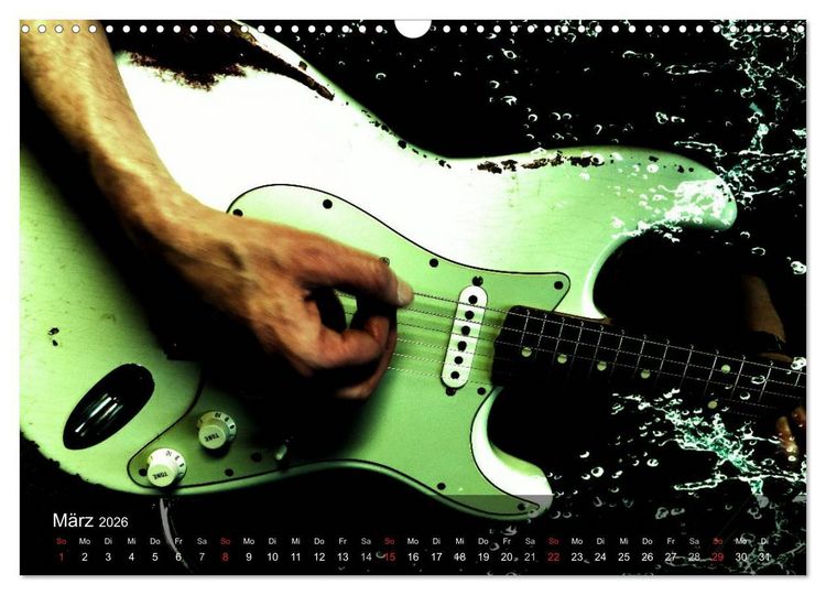 Produktbild: Rockgitarren Power (Wandkalender 2026 DIN A3 quer), CALVENDO Monatskalender