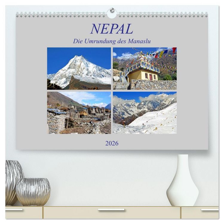 Produktbild: NEPAL, die Umrundung des Manaslu (hochwertiger Premium Wandkalender 2026 DIN A2 quer), Kunstdruck in Hochglanz